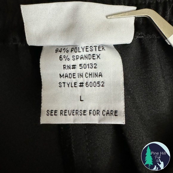 BonWorth Dress Pants Womens Large 16 18 Short Black Wide Leg High Rise Stretch - Picture 5 of 8